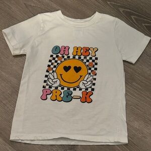 Kids White Graphic T-Shirt